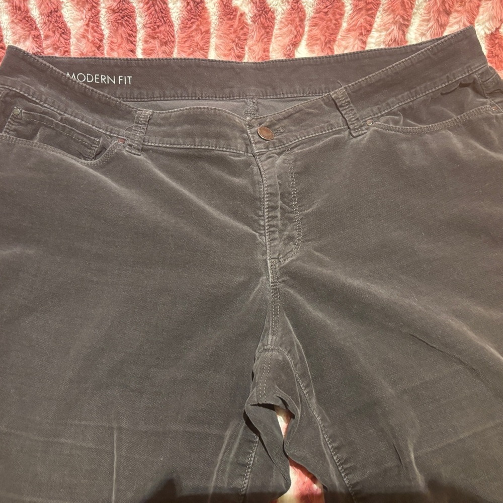 LOFT Women's Grey Velour Pants